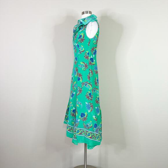 Ralph Lauren | Collection Ashita Silk Purple Label Floral Ruffle Midi Dress 4 - Picture 9 of 12